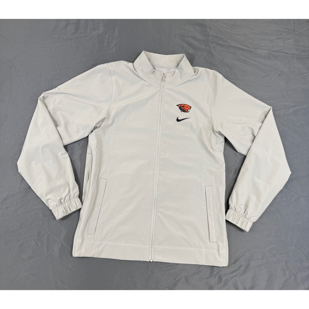 Nike Oregon State Beavers Coaches Sideline Full Zip Jacket Grey DZ8244-053 Men S